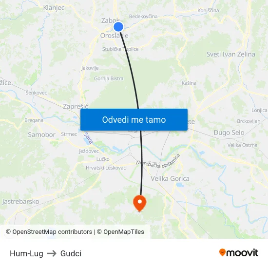 Hum-Lug to Gudci map