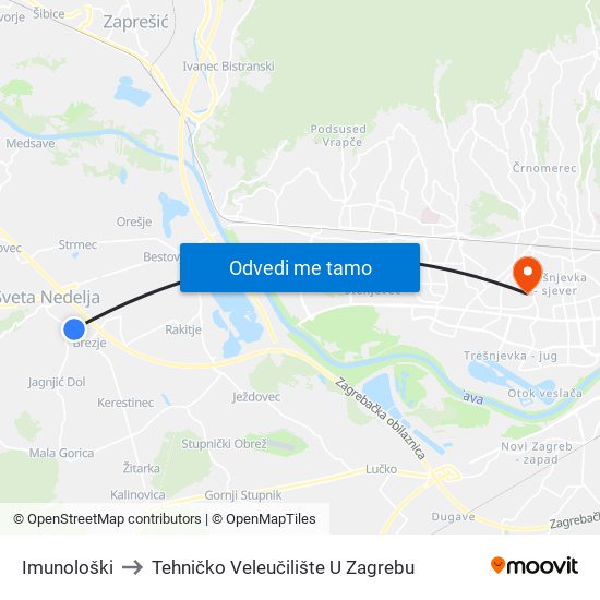 Imunološki to Tehničko Veleučilište U Zagrebu map