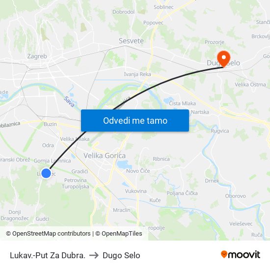 Lukav.-Put Za Dubra. to Dugo Selo map