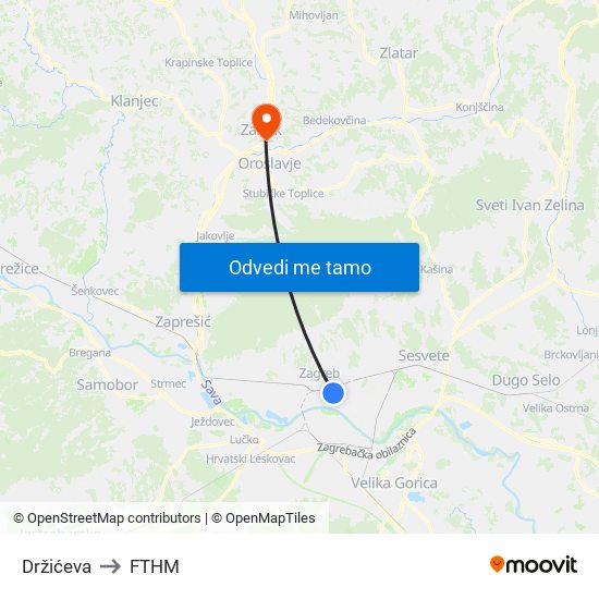 Držićeva to FTHM map