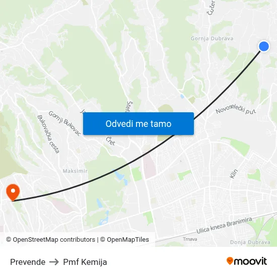 Prevende to Pmf Kemija map