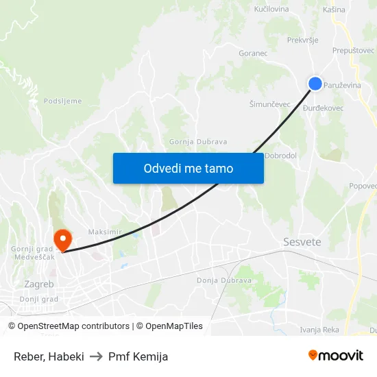 Reber, Habeki to Pmf Kemija map