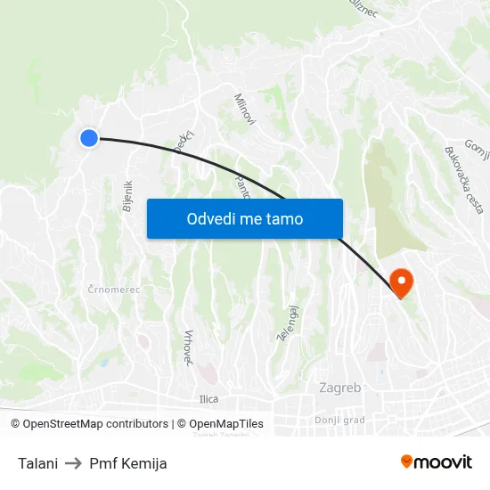 Talani to Pmf Kemija map