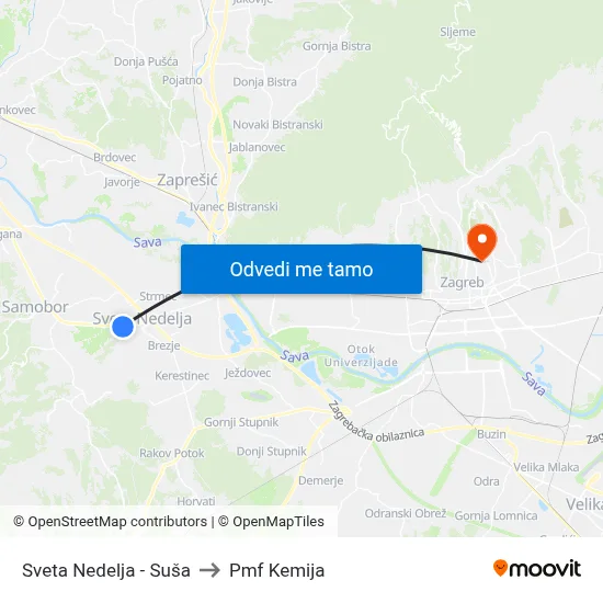 Sveta Nedelja - Suša to Pmf Kemija map