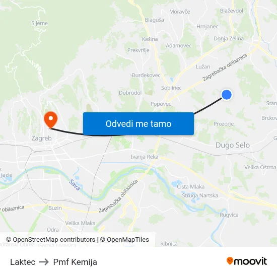 Laktec to Pmf Kemija map