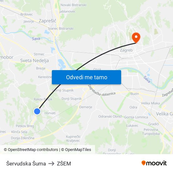 Šervudska Šuma to ZŠEM map