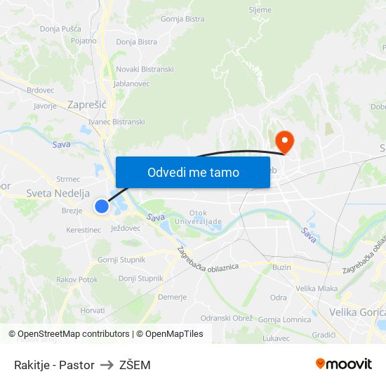 Rakitje - Pastor to ZŠEM map