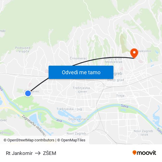 Rt Jankomir to ZŠEM map