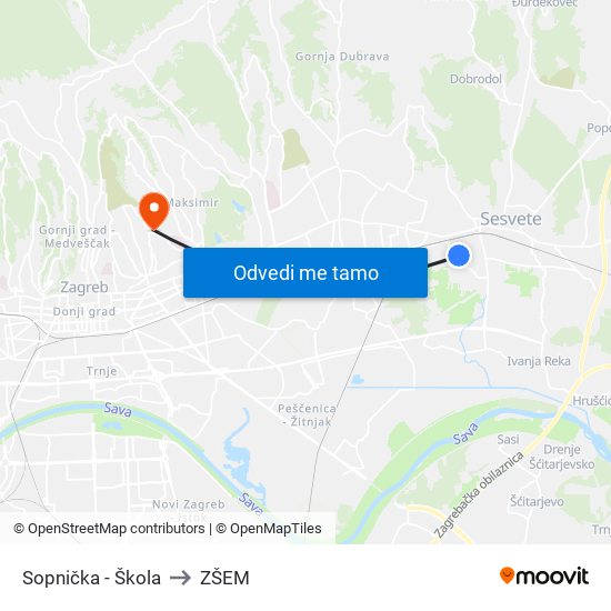 Sopnička - Škola to ZŠEM map