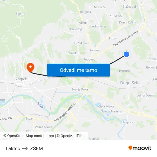Laktec to ZŠEM map