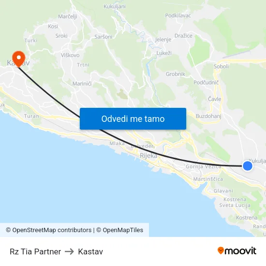 Rz Tia Partner to Kastav map