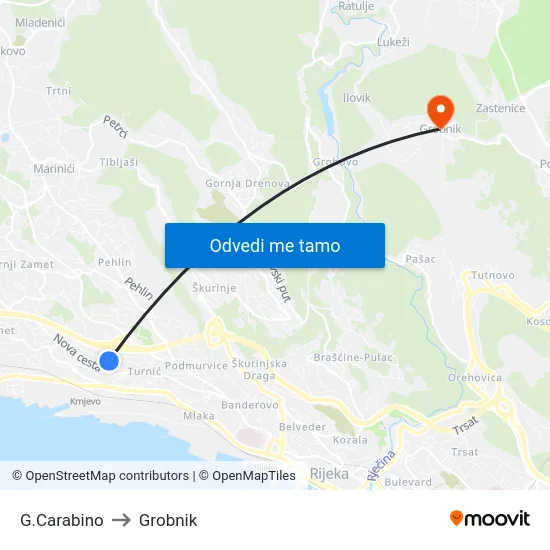 G.Carabino to Grobnik map