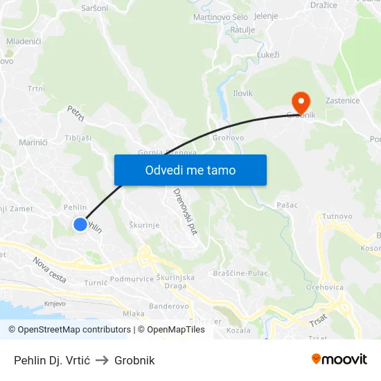 Pehlin Dj. Vrtić to Grobnik map