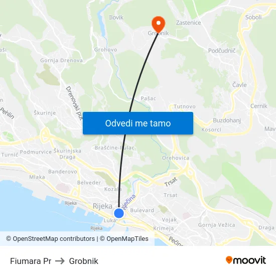 Fiumara Pr to Grobnik map