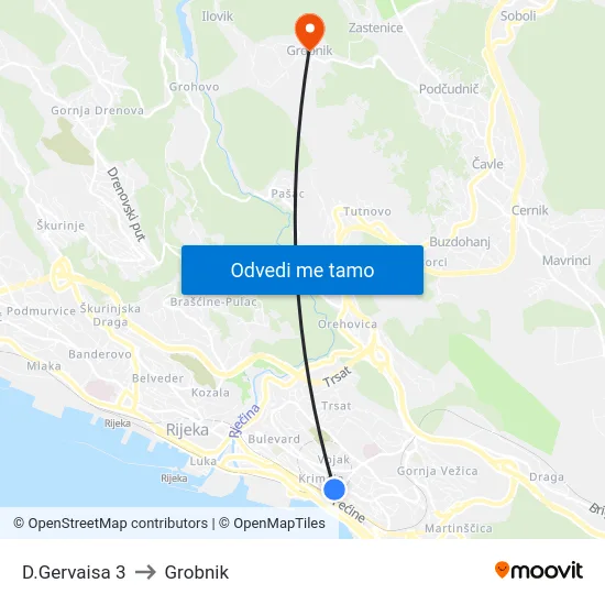 D.Gervaisa 3 to Grobnik map