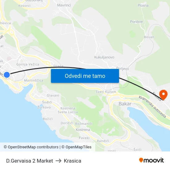 D.Gervaisa 2 Market to Krasica map