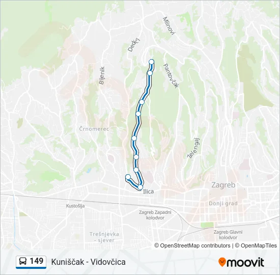 149 Bus Line Map