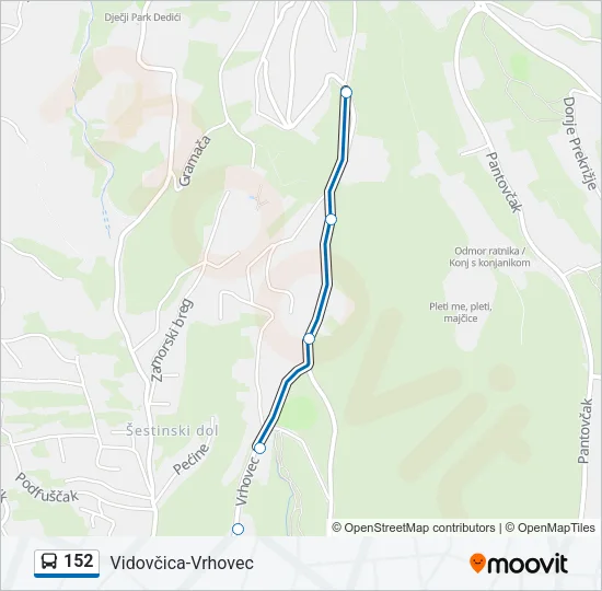 152 Bus Line Map