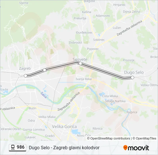 986 Train Line Map