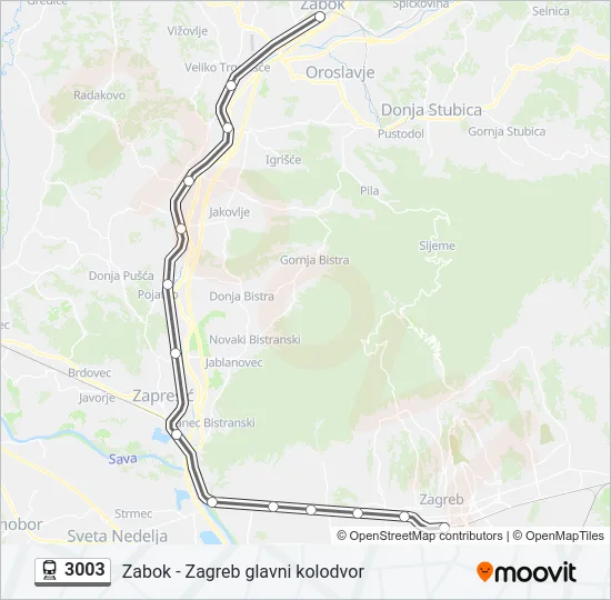 3003 Train Line Map