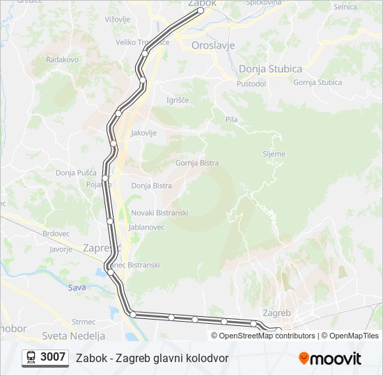 3007 train Line Map
