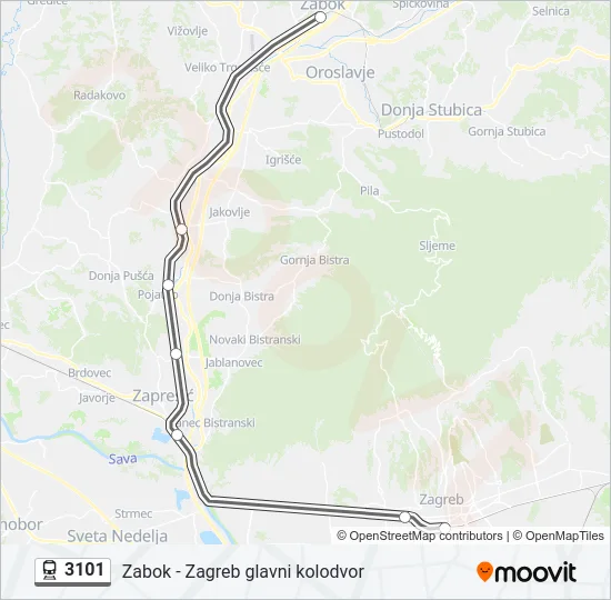 3101 Train Line Map