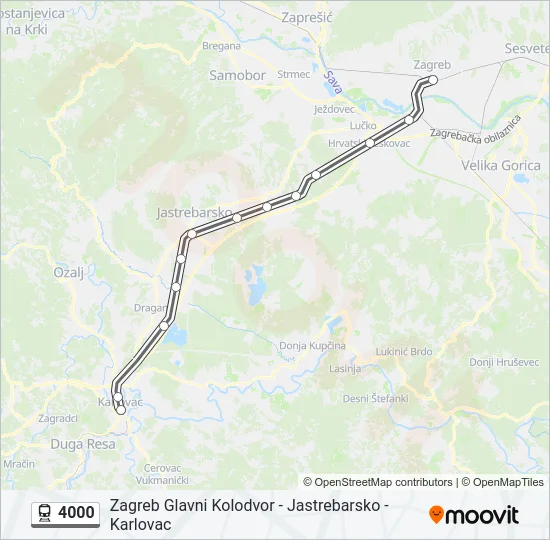 4000 Train Line Map