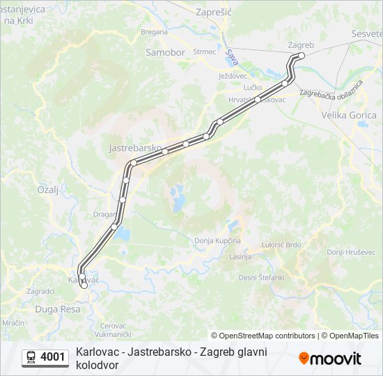 4001 train Line Map