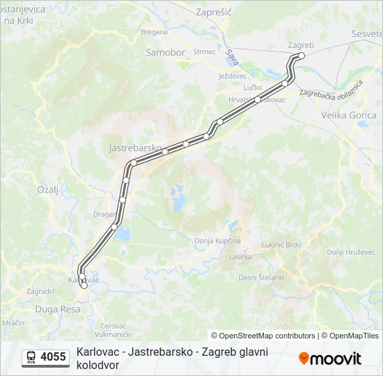 4055 Train Line Map