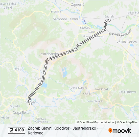 4100 Train Line Map