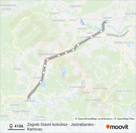 4106 Train Line Map