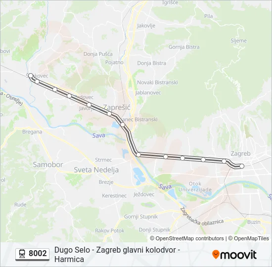 8002 Train Line Map