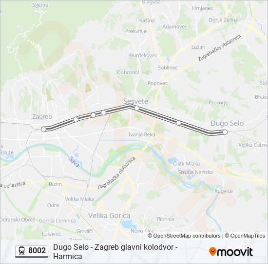 8002 train Line Map