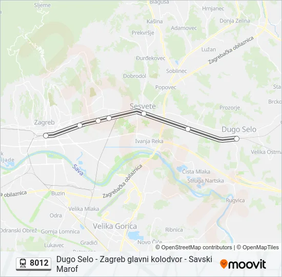 8012 Train Line Map