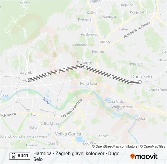 8041 Train Line Map