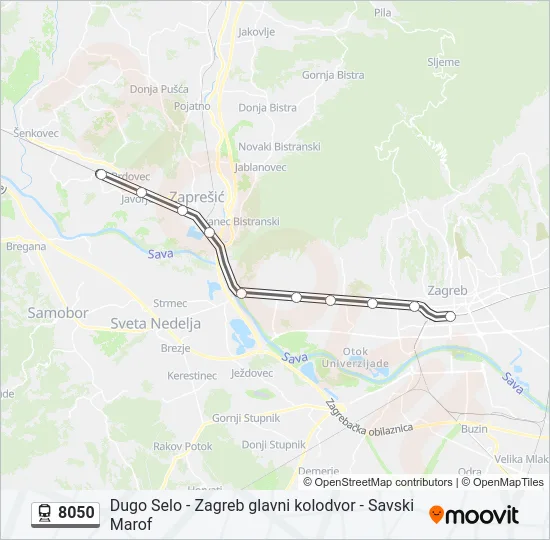 8050 Train Line Map