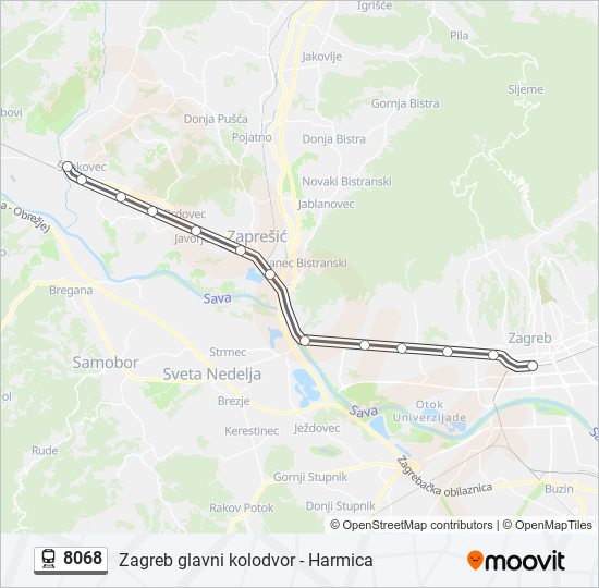 8068 train Line Map