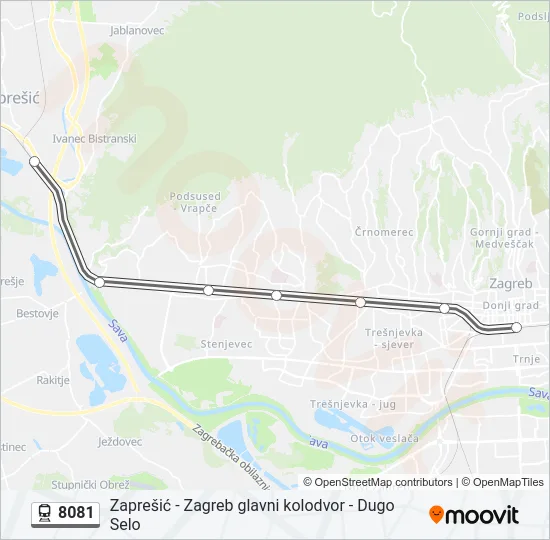 8081 Train Line Map