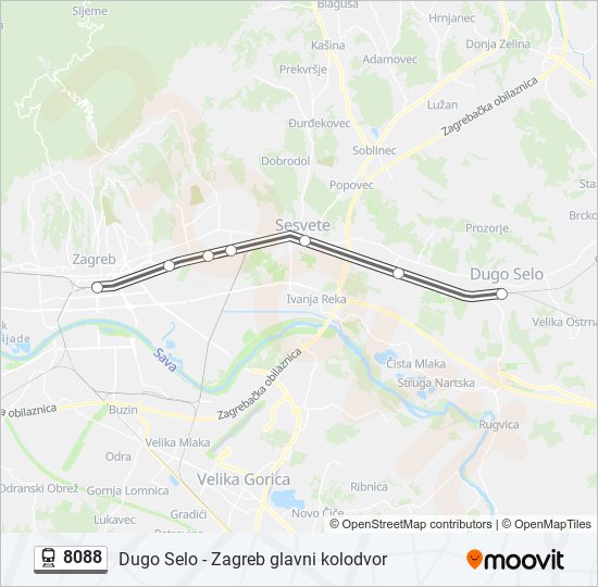 8088 train Line Map