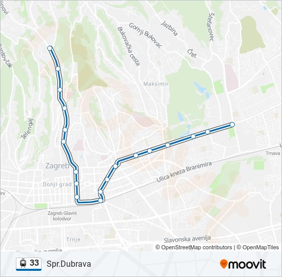 33 light rail Line Map