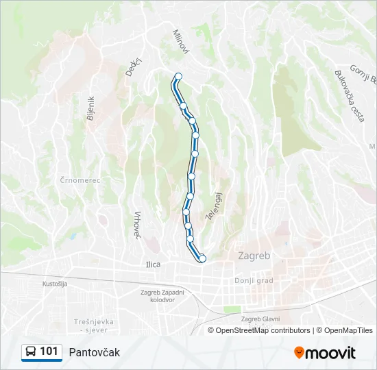 101 Bus Line Map