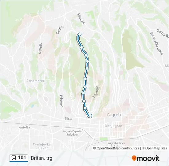 101 Bus Line Map