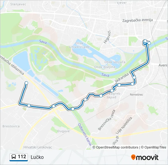 112 Bus Line Map