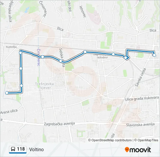 118 Bus Line Map