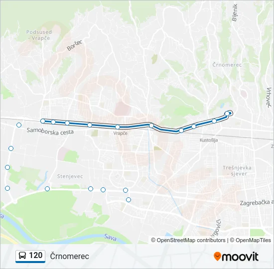 120 Bus Line Map