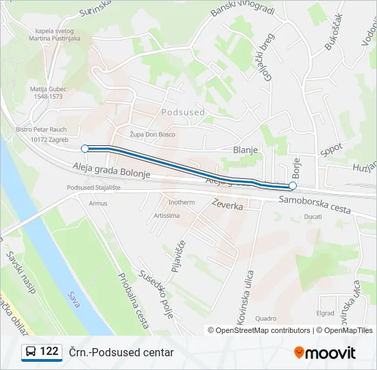 122 Bus Line Map