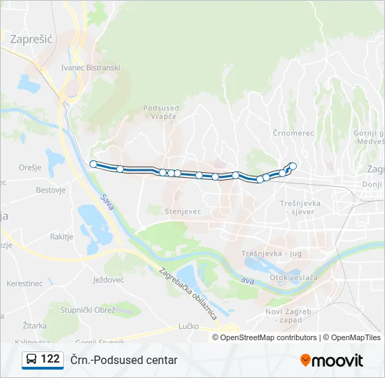 122 Bus Line Map
