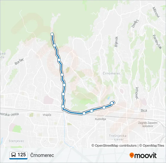 125 Bus Line Map