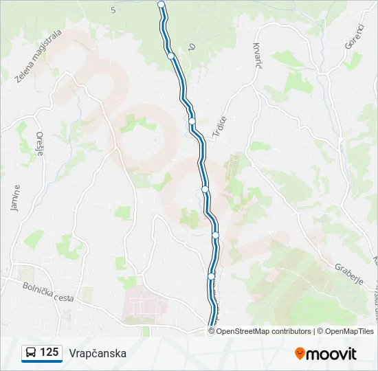 125 Bus Line Map