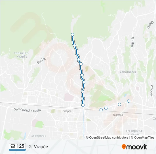 125 Bus Line Map